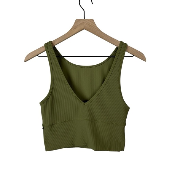 Lululemon Power Pivot Ribbed Tank Bronze Green - Picture 1 of 4